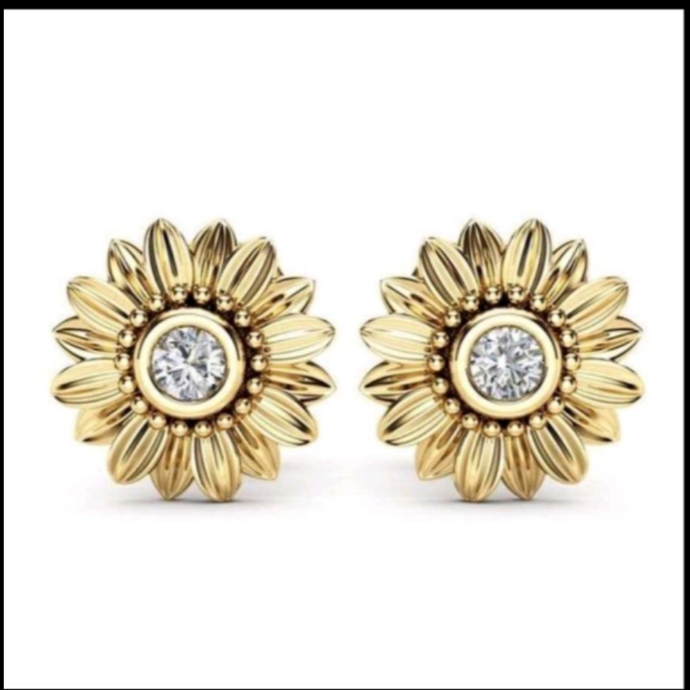 18K Gold Diamond Earrings